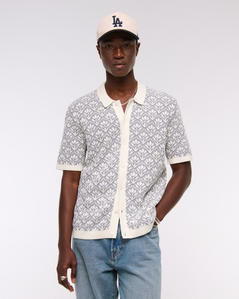 light blue and cream pattern