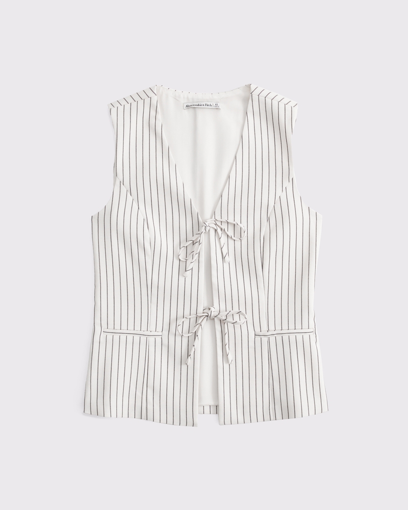 cream pinstripe