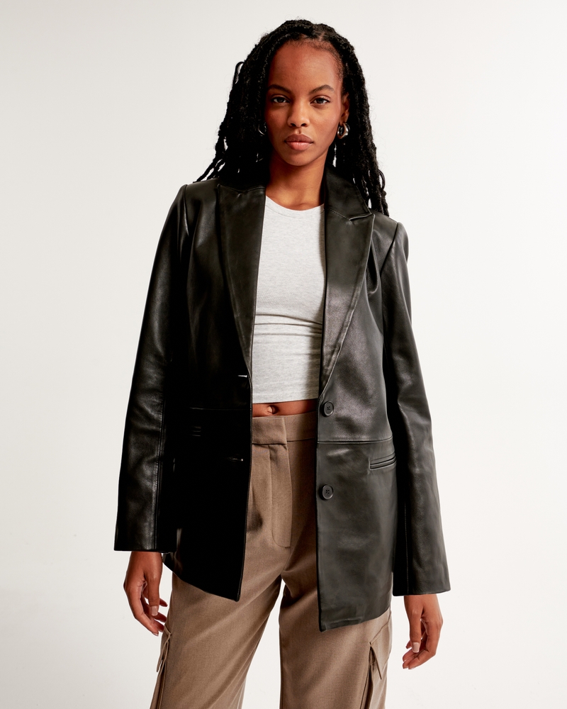 Genuine Leather Blazer
