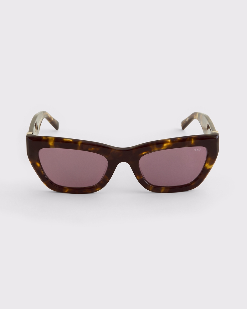 tortoise shell frame & plum lens