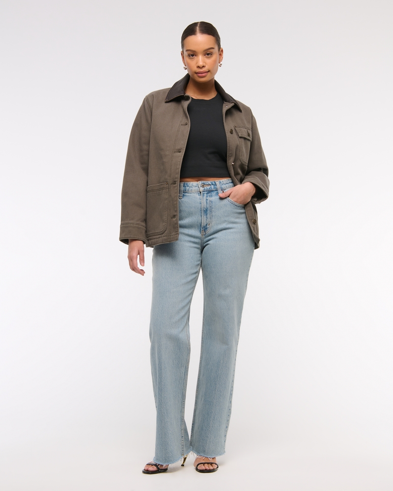light with raw hem