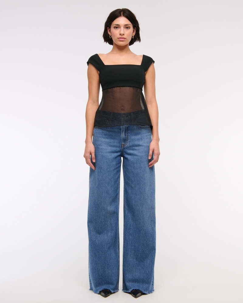 medium with hem distress