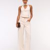 Curve Love Linen-Blend Ultra Wide Leg Jean