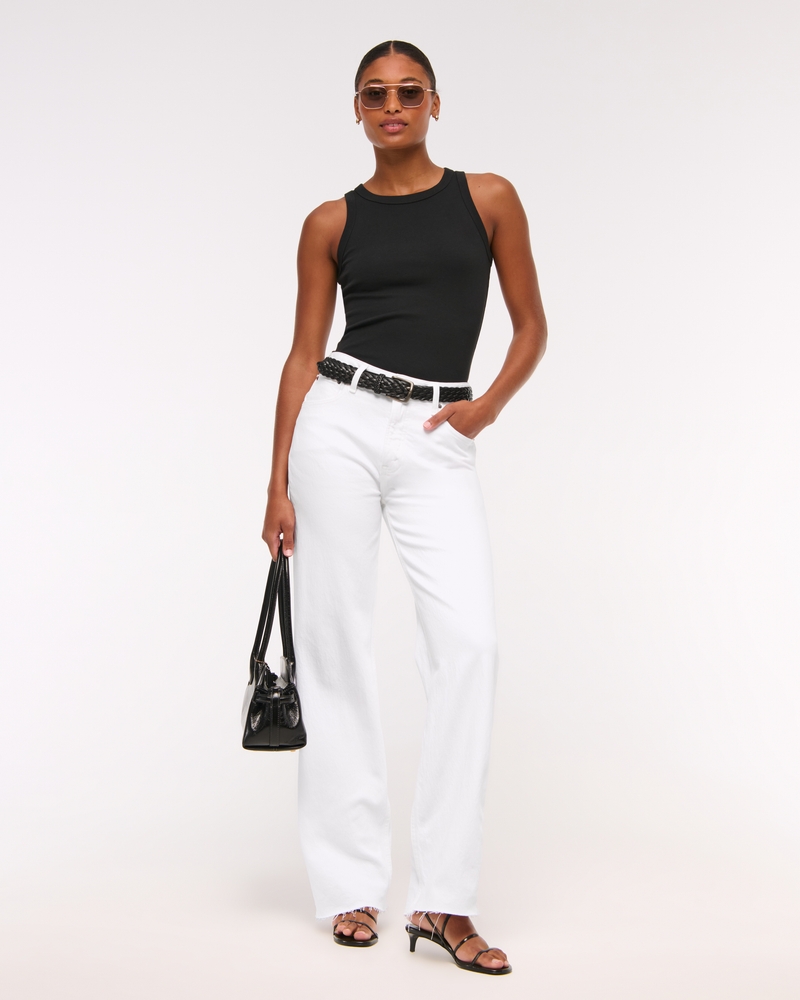 white raw hem