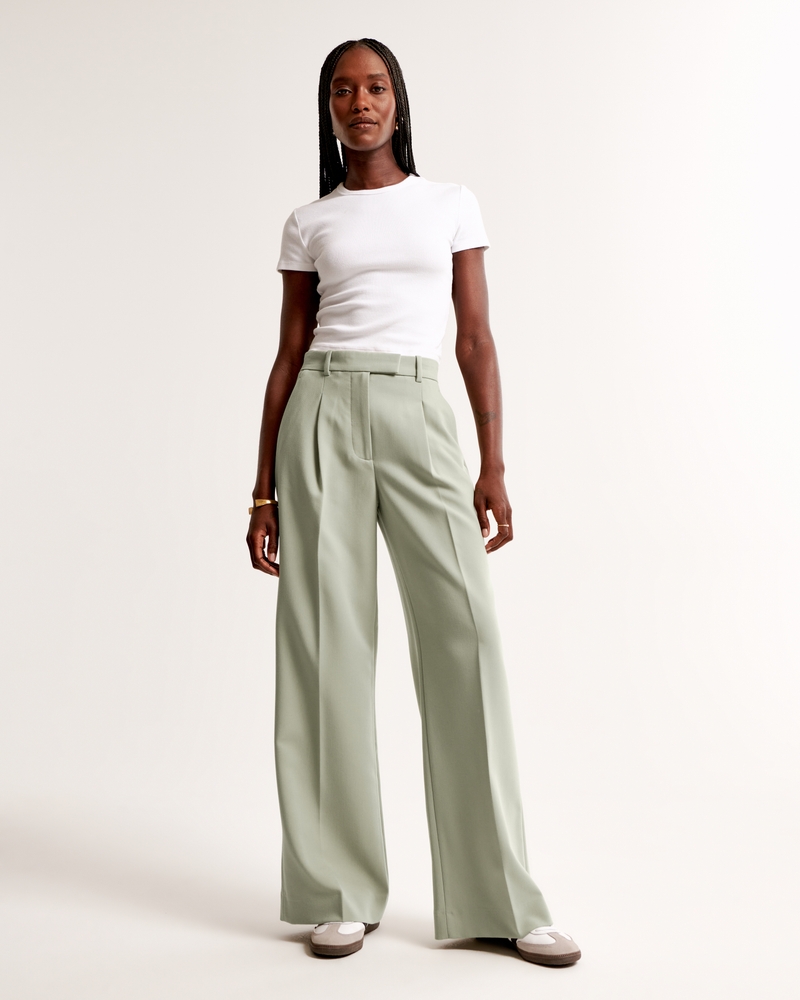 A&F Harper Tailored Ultra Wide Leg Pant