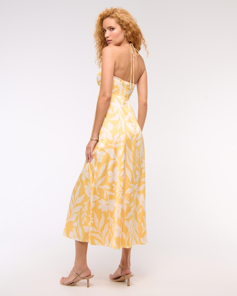 Twist-Front Flowy Maxi Dress