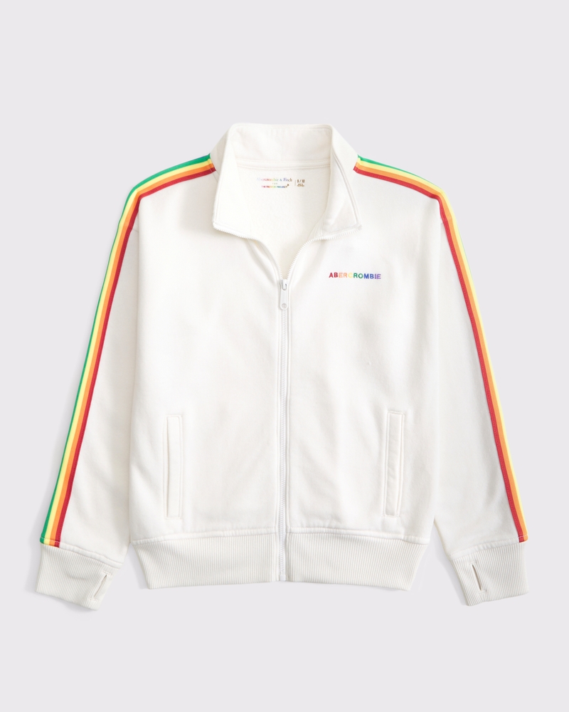 kids pride logo fleece full-zip track jacket