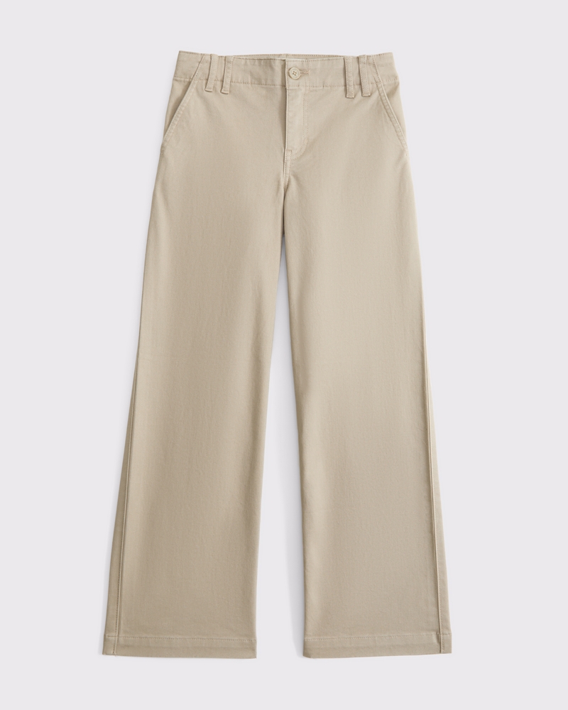 high rise wide leg uniform pants